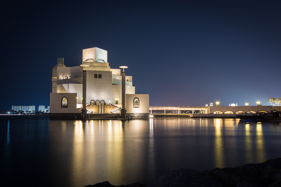  Doha 0 Katar Nikon D7100 Sigma 10-20mm f/3.5 HSM odbicie noc woda niebo architektura Miasto cityscape wieczór budynek zmierzch