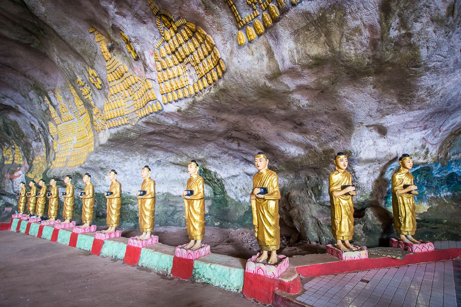  Jaskinia Saddha Miejsca Nikon D7200 Sigma 10-20mm f/3.5 HSM 0 Myanmar Świątynia hinduska świątynia religia turystyka miejsce kultu statua tworzenie sztuka