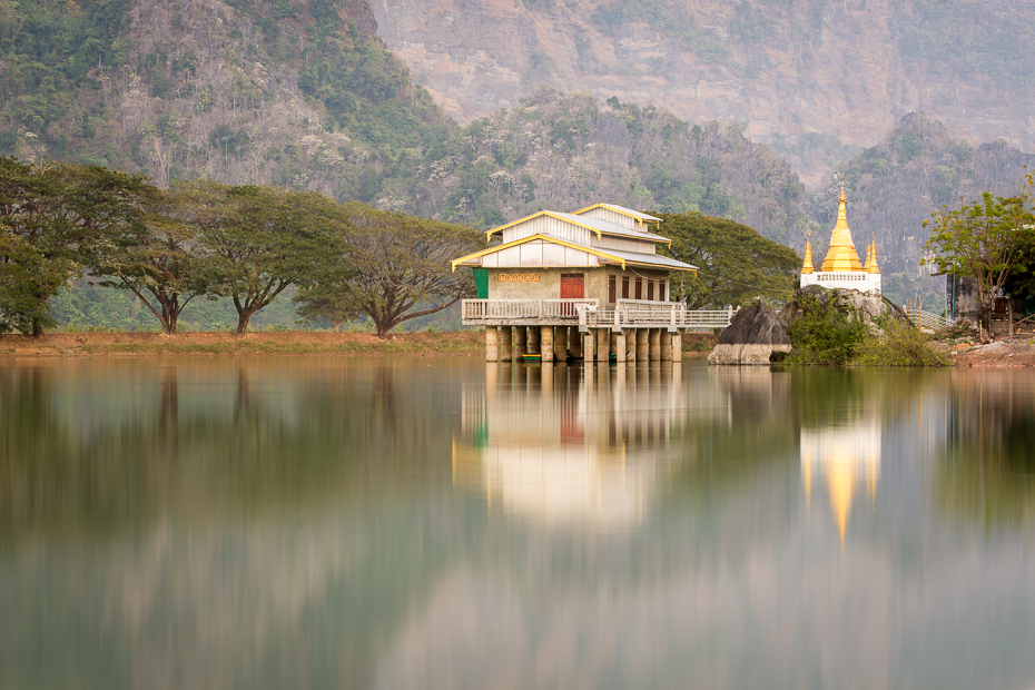  Pagoda Kyaut Latt Miejsca Nikon D7200 AF-S Nikkor 70-200mm f/2.8G 0 Myanmar odbicie Natura woda niebo atrakcja turystyczna jezioro zbiornik drzewo ranek roślina