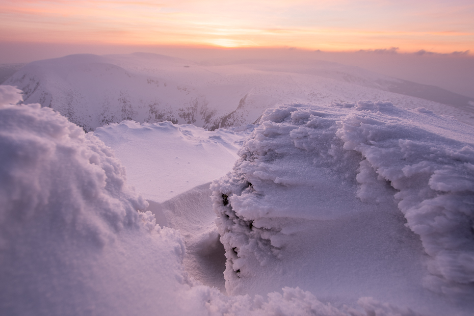  Karkonosze Nikon D7100 Sigma 10-20mm f/3.5 HSM niebo śnieg górzyste formy terenu zimowy zamrażanie Chmura zjawisko geologiczne Góra ranek pasmo górskie