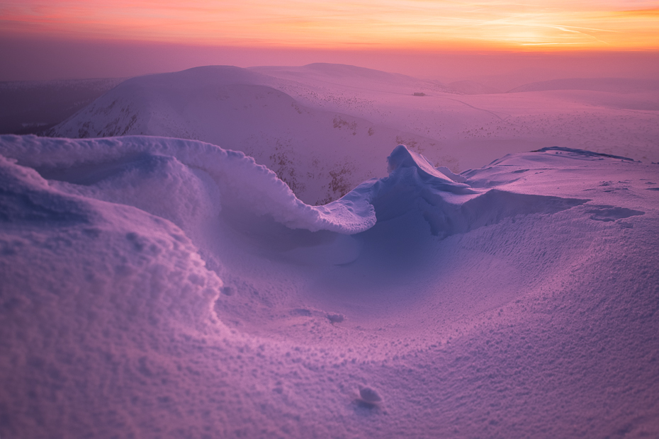  Karkonosze Nikon D7100 Sigma 10-20mm f/4-5.6 HSM niebo atmosfera ranek arktyczny zjawisko geologiczne świt wschód słońca horyzont Góra zamrażanie