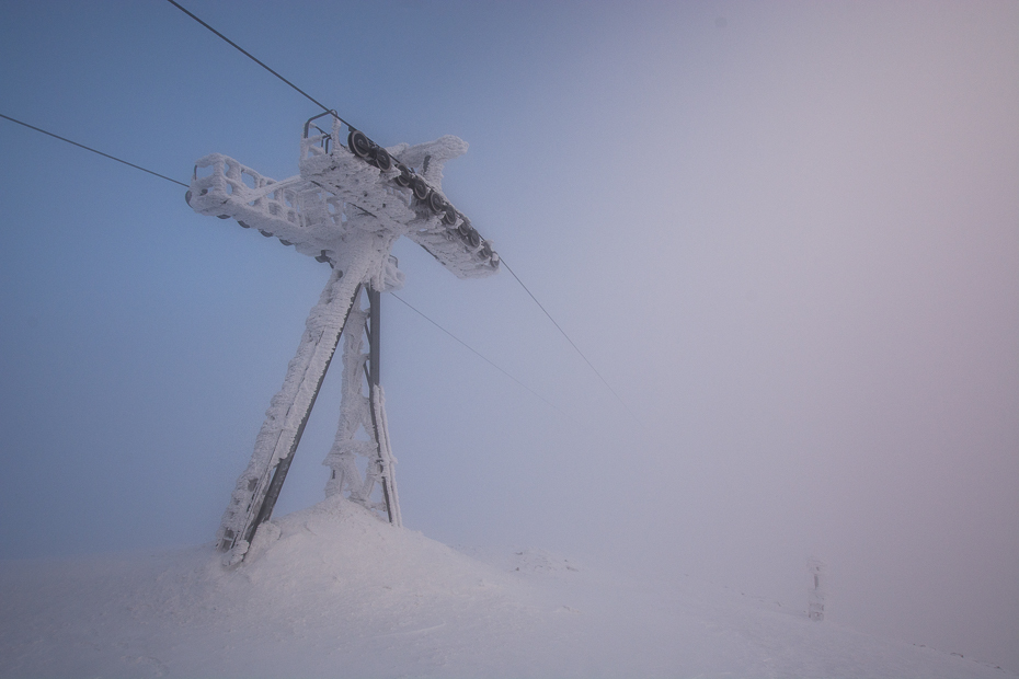  Karkonosze Nikon D7100 Sigma 10-20mm f/4-5.6 HSM śnieg zamrażanie niebo zjawisko geologiczne zimowy mróz słup narciarski Chmura piste burza śnieżna