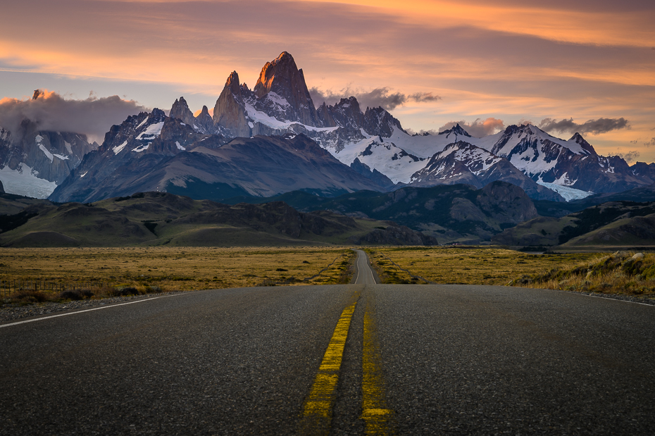  Fitz Roy Argentyna Nikon Nikkor 24-70mm f/4 0 Patagonia górzyste formy terenu Góra niebo Naturalny krajobraz Natura pasmo górskie Droga Autostrada pustynia średniogórze