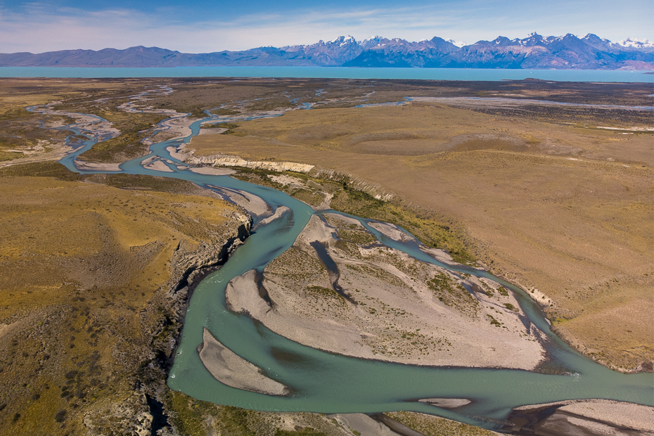  Patagonia Argentyna Mavic Air 0 Naturalny krajobraz Thermokarst zasoby wodne ecoregion Pleciona rzeka Równina geologia Ujście tundra rzeka