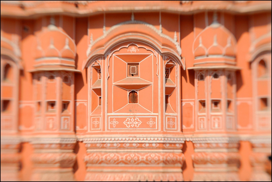  Hawa Mahal Architektura Nikon D200 AF-S Zoom-Nikkor 17-55mm f/2.8G IF-ED Indie 0 różowy łuk świątynia fasada cegła