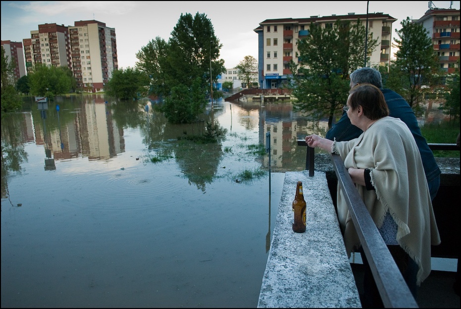  Osiedle Kozanów Powódź 0 Wrocław Nikon D200 AF-S Zoom-Nikkor 17-55mm f/2.8G IF-ED woda odbicie drzewo Miasto roślina rekreacja powódź katastrofa klęska żywiołowa