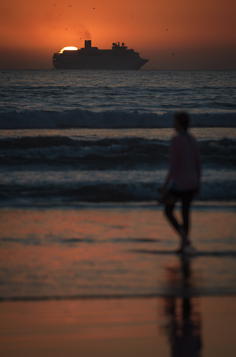  Zachód słońca Agadir Nikon D7000 AF-S Nikkor 70-200mm f/2.8G Maroko 0 morze horyzont zbiornik wodny zachód słońca ocean wschód słońca Wybrzeże niebo fala słońce